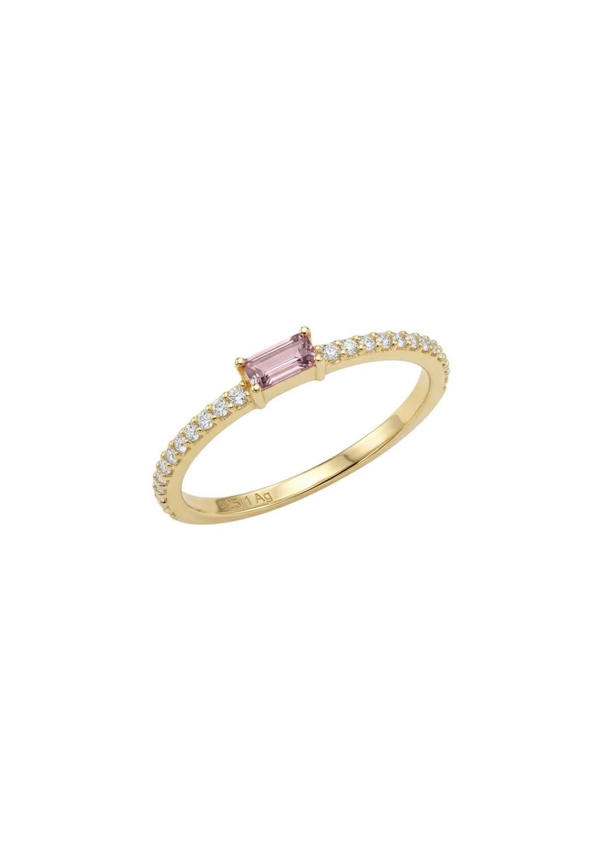 Eleganter Ring mit Baguette-Zirkonia