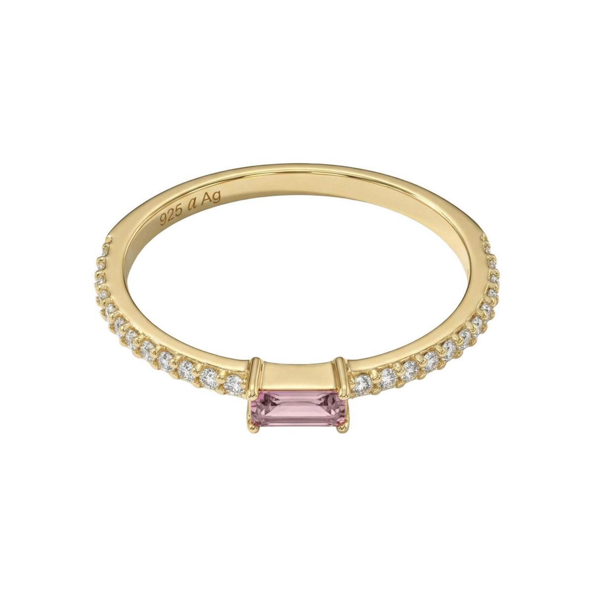 Eleganter Ring mit Baguette-Zirkonia