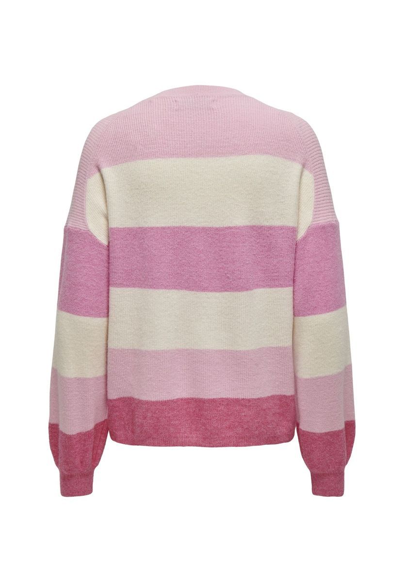 ONLY® Pullover, Streifen, Ballonärmel, für Damen, beige|pink|rosa, M