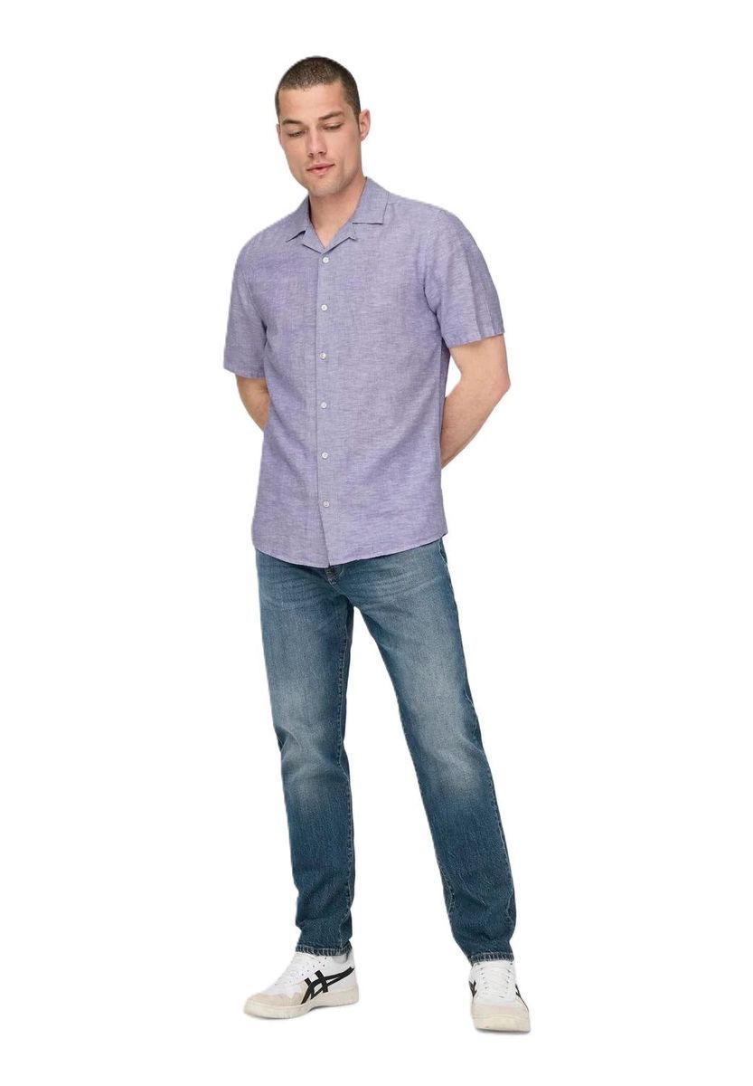 Kurzarm Hemd mit Reverskragen