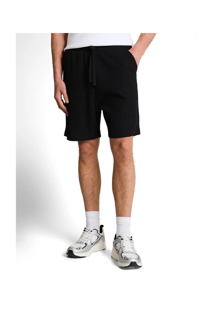 Strukturierte Bermuda-Shorts mit Waffel-Optik