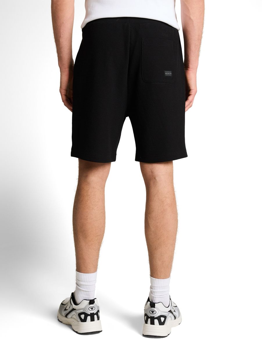 Strukturierte Bermuda-Shorts mit Waffel-Optik