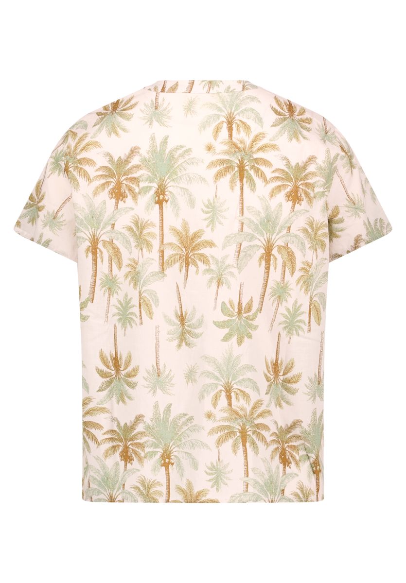 Lockere Sommerbluse mit Palmenmuster