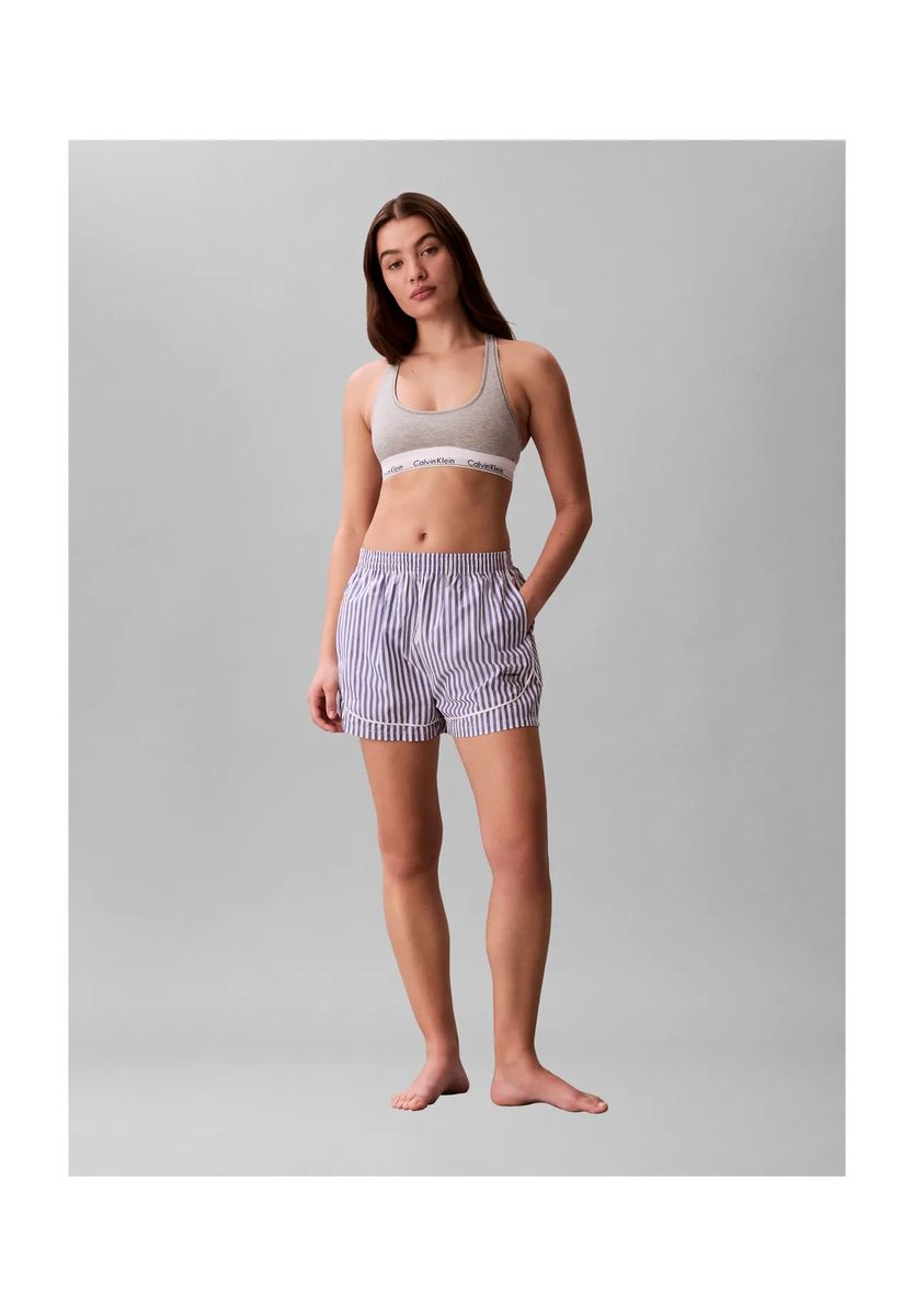 Gestreifte Pyjama-Shorts aus Baumwollpopeline