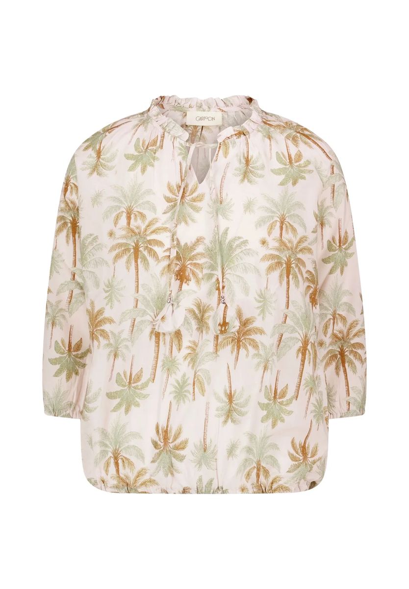 Luftige Bluse mit Palmenprint