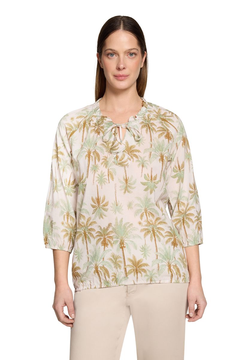 Luftige Bluse mit Palmenprint
