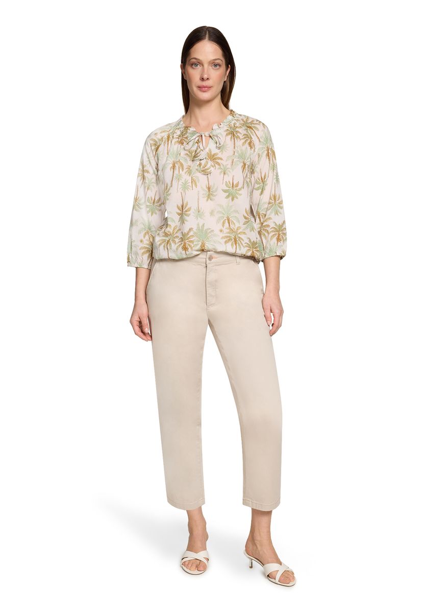 Luftige Bluse mit Palmenprint