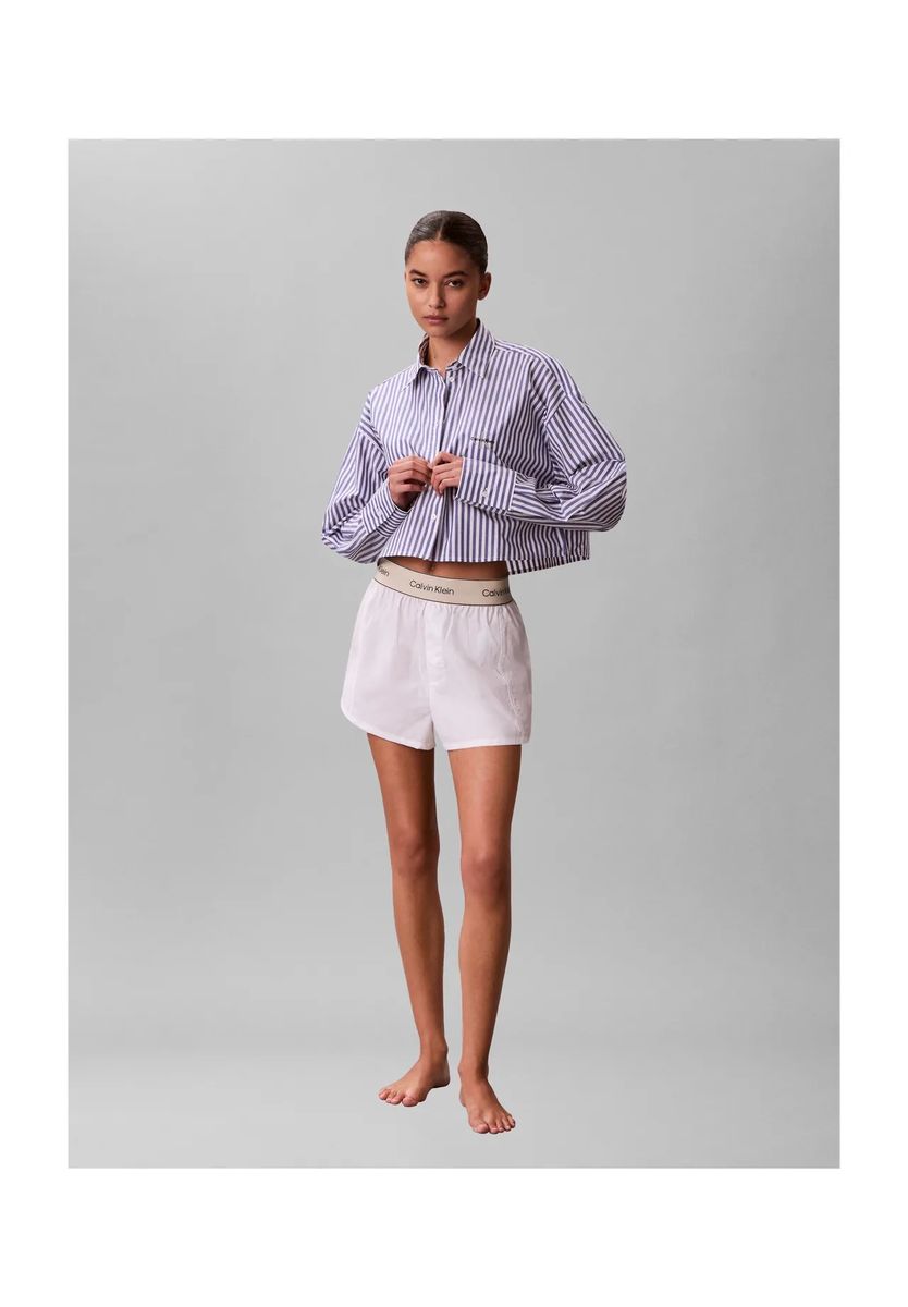 Gestreiftes Crop-Pyjama-Oberteil