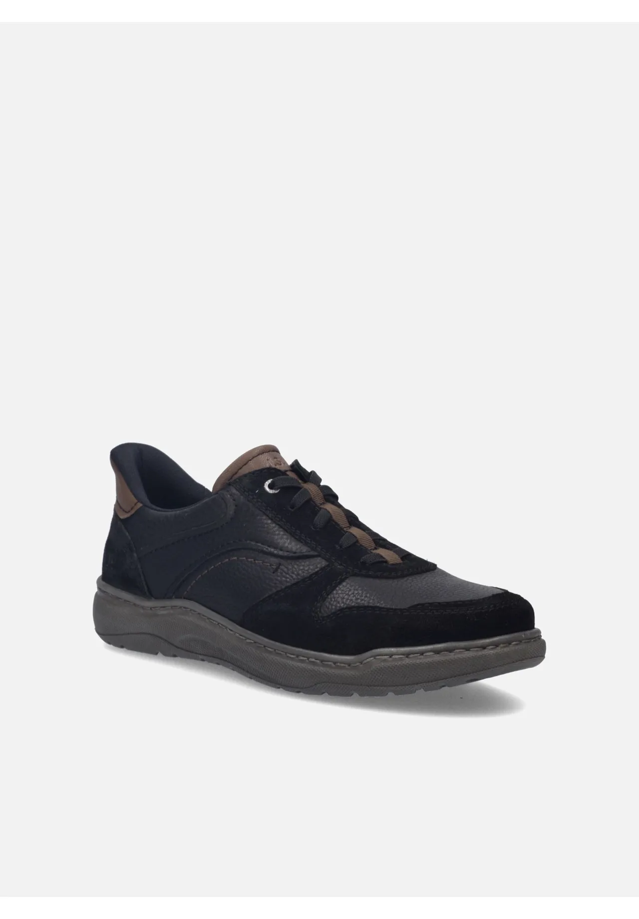 Leder-Halbschuhe mit Wildleder-Details