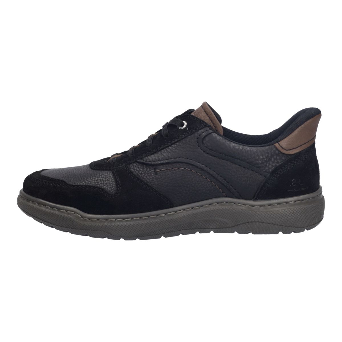 Leder-Halbschuhe mit Wildleder-Details