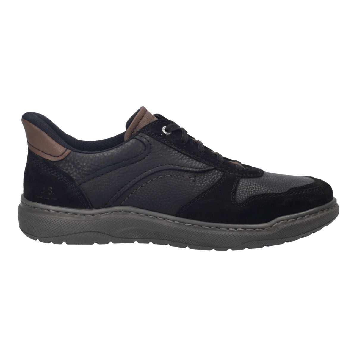 Leder-Halbschuhe mit Wildleder-Details