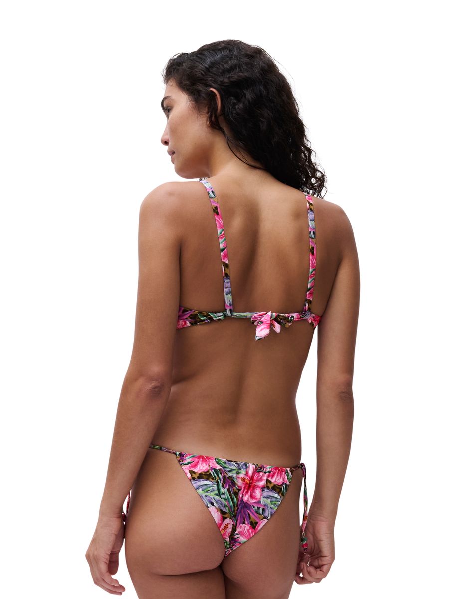 Tropisches Bügel-Bikini-Oberteil mit Blumen