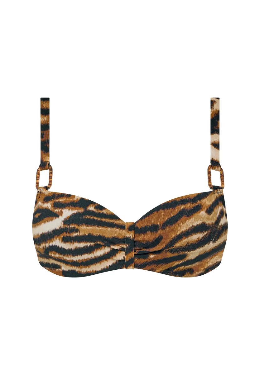 Bügel-Bikini-Oberteil mit Animal-Print