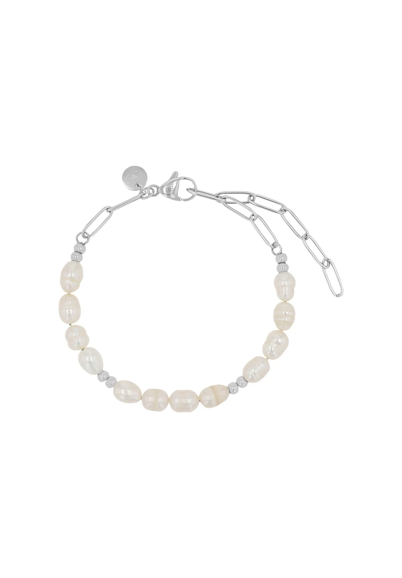 Perlen- und Silberperlen-Armband