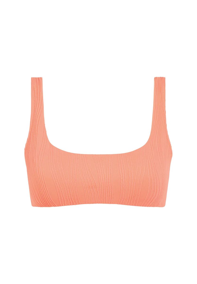 Strukturiertes Bustier-Bikini-Oberteil