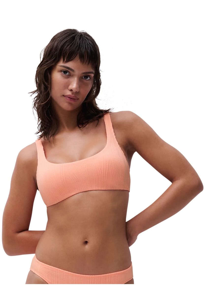 Strukturiertes Bustier-Bikini-Oberteil