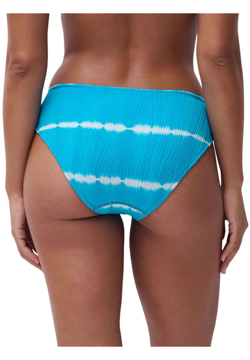 Strukturierter Bikini-Slip mit Batik-Muster