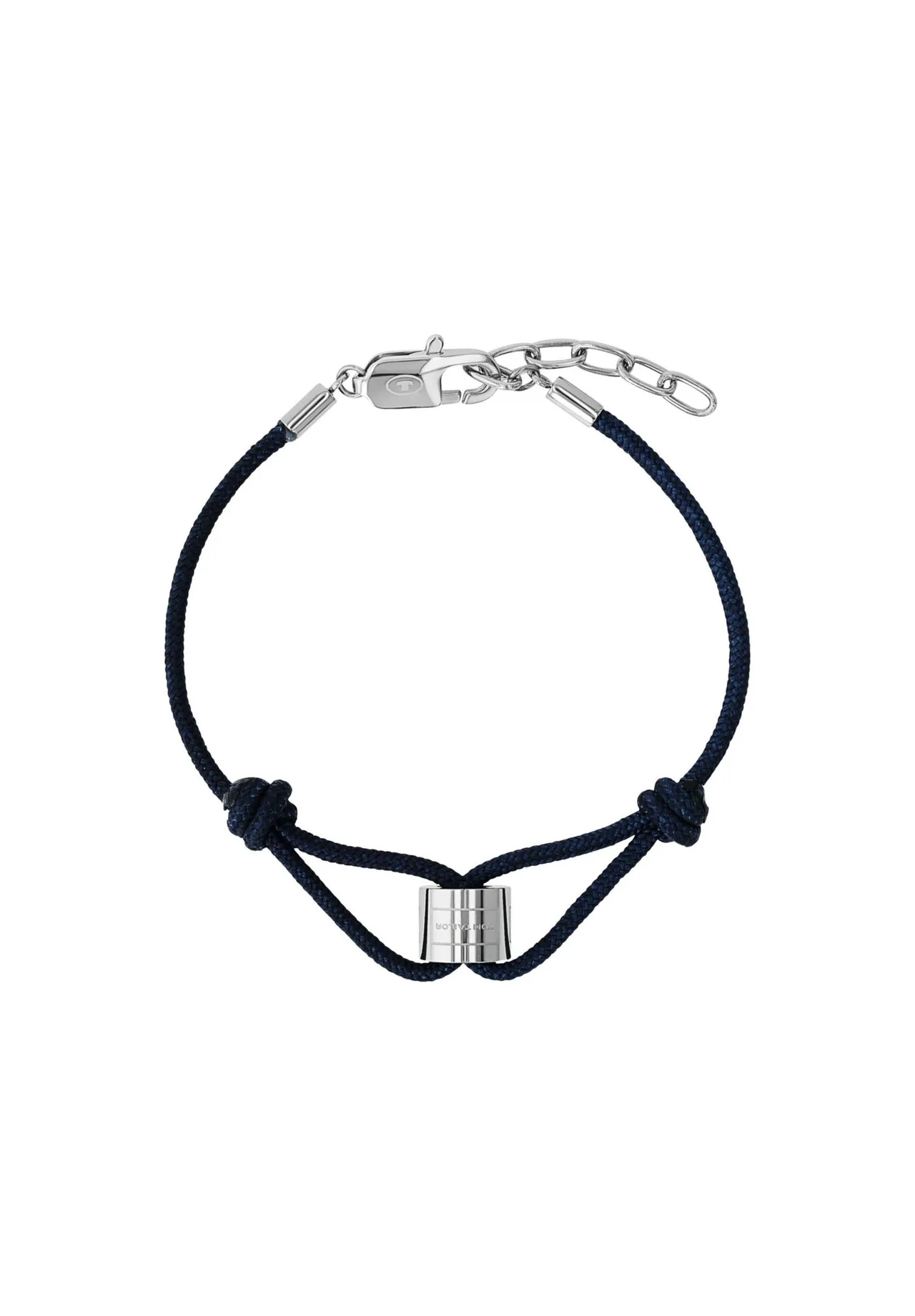 Textilkordel-Armband mit Edelstahl-Element