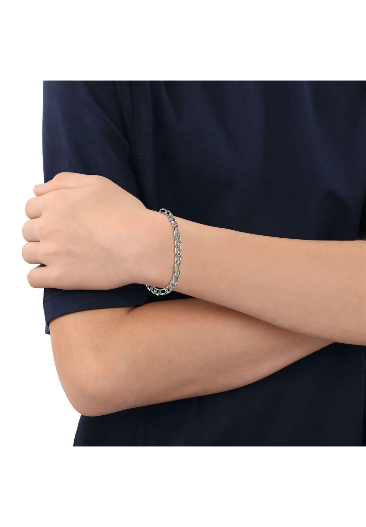 Poliertes Figaro-Gliederkettenarmband