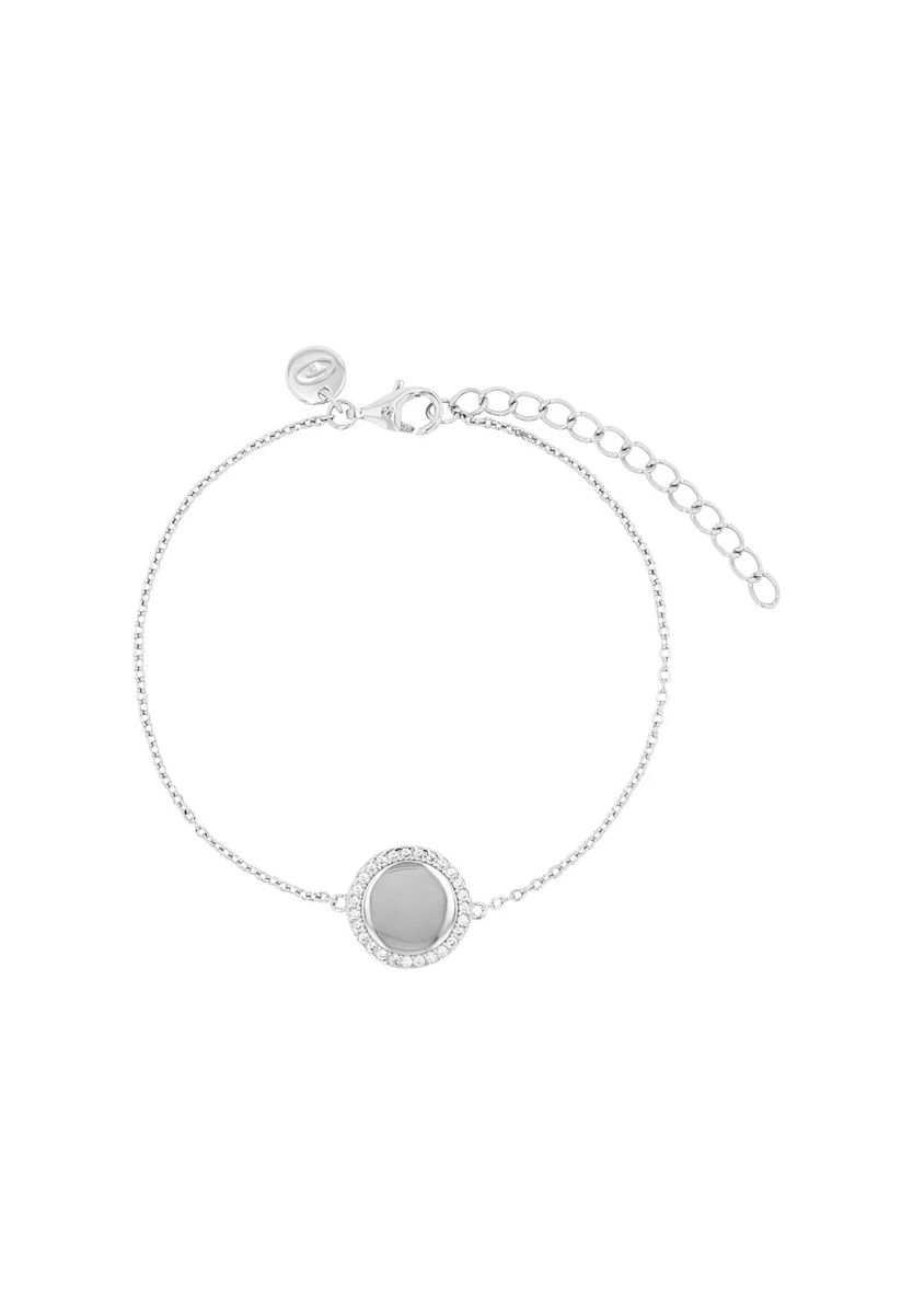 Zartes Silberarmband mit Zirkonia-Verzierung