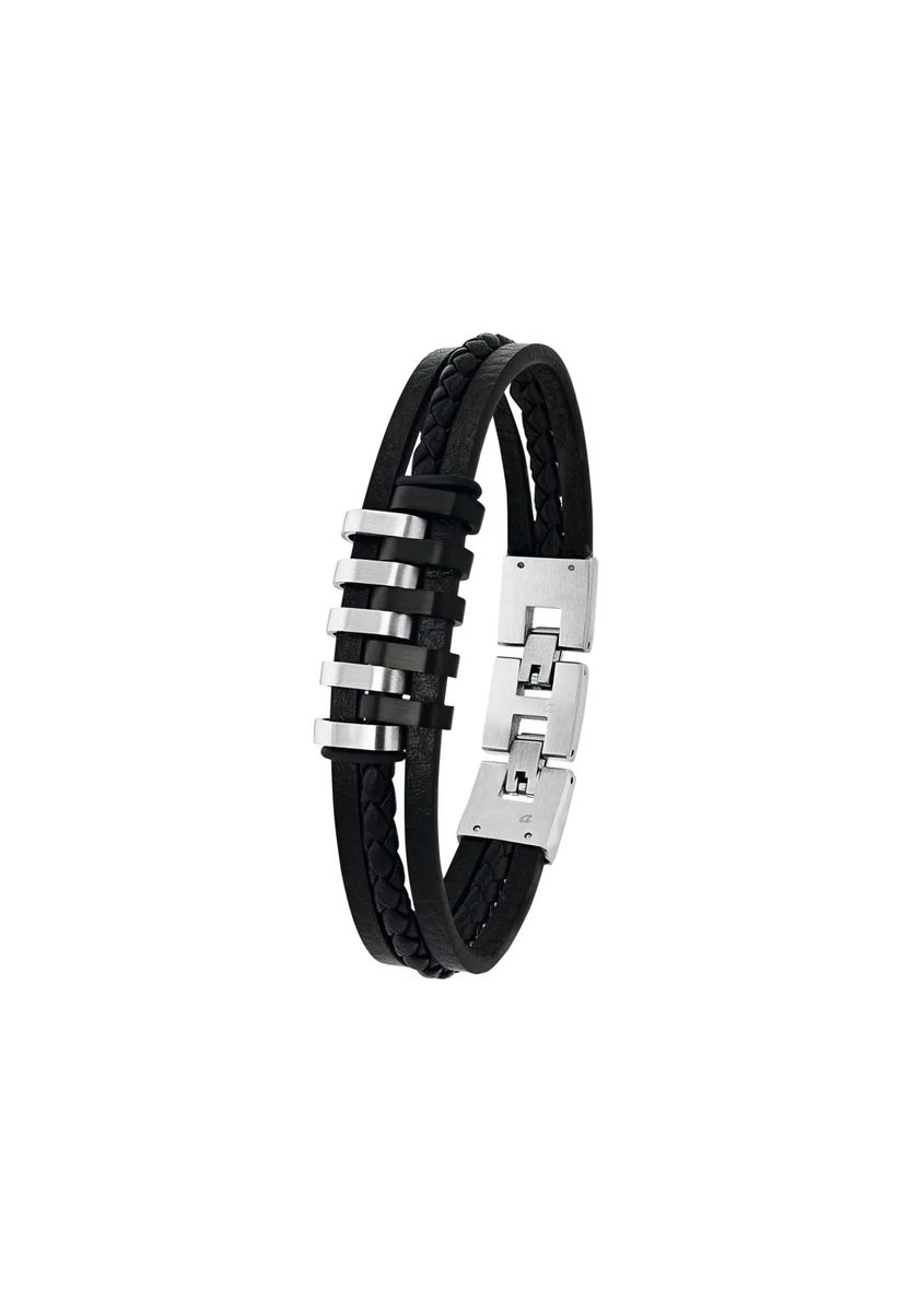 Geflochtenes mehrreihiges Armband mit Metallelementen
