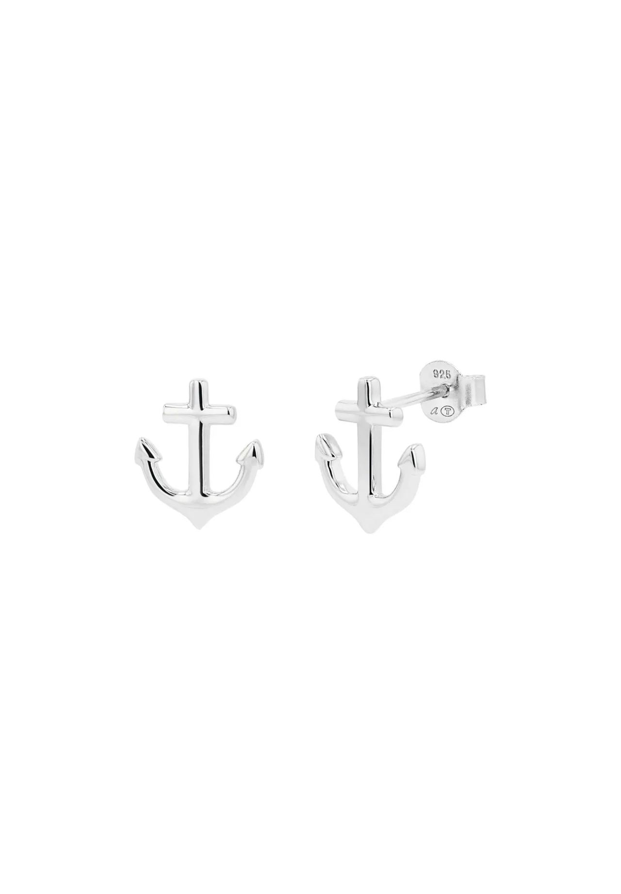 Maritime Anker-Ohrstecker aus Silber