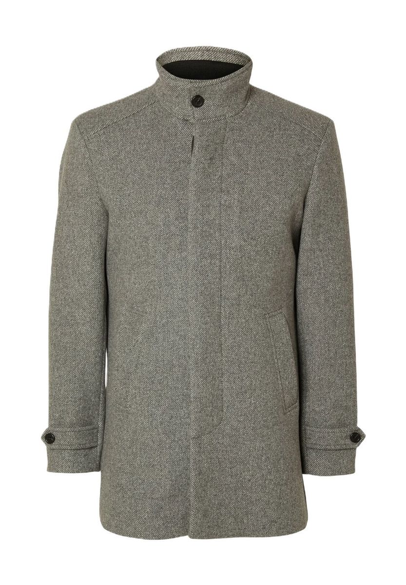 Herren Wollmantel mit Stehkragen
