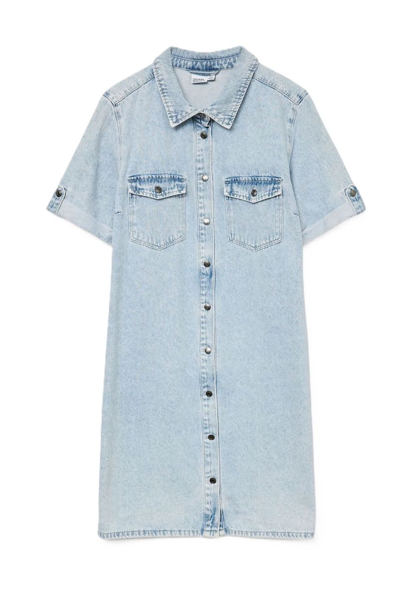Jeanshemdkleid mit Knopfleiste