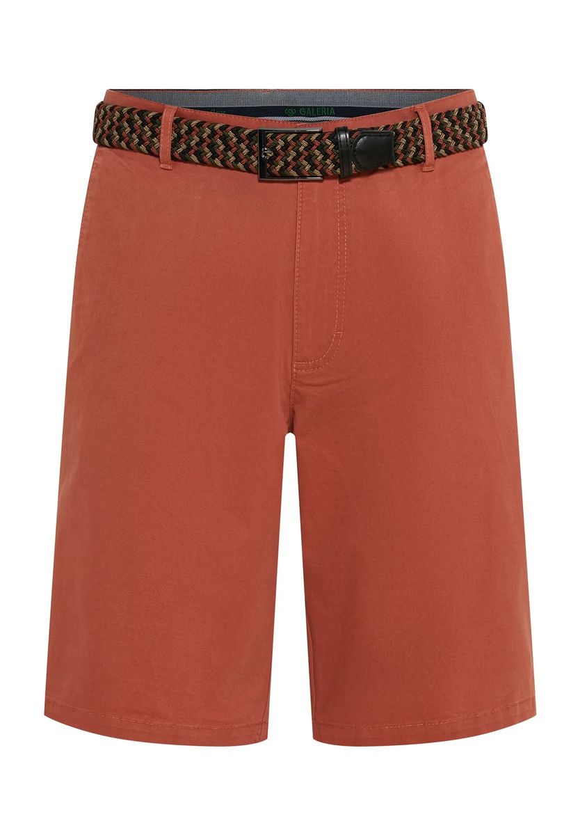 Chino-Bermuda aus Baumwolle mit Gürtel