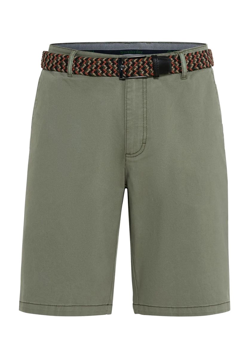 Klassische Chino-Bermuda-Shorts mit Gürtel