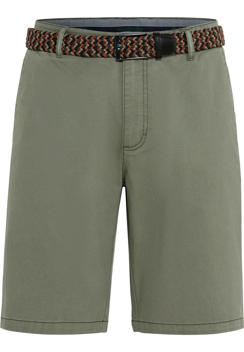 Klassische Chino-Bermuda-Shorts mit Gürtel
