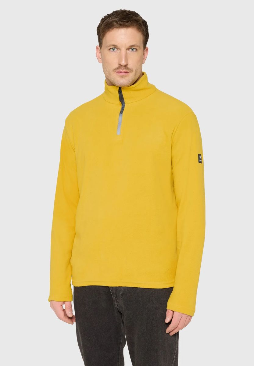 Fleecepullover mit halbem Reißverschluss