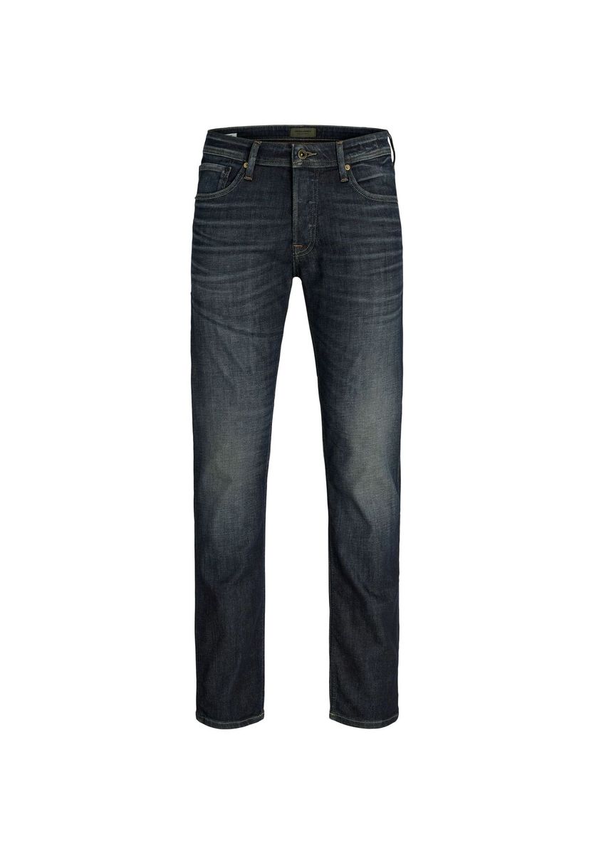 Konisch zulaufende Five-Pocket Jeans mit mittelhoher Taille