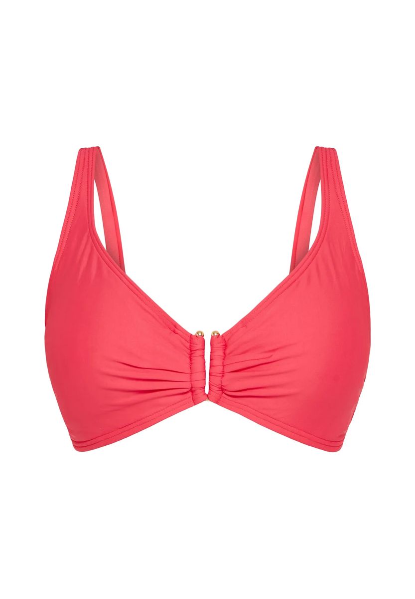 Elegantes Bügel-Bikini-Oberteil mit Raffung