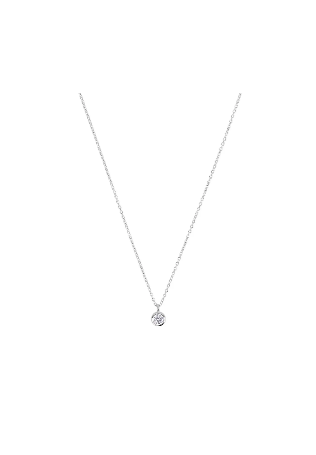 Filigrane Kette mit Solitäranhänger