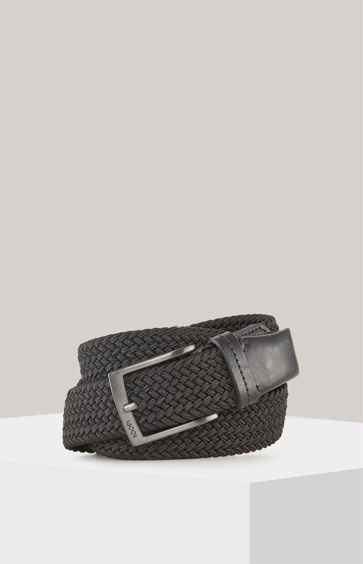 Joop! Schwarzer Ledergürtel mit Metallschnalle, Klassischer Stil