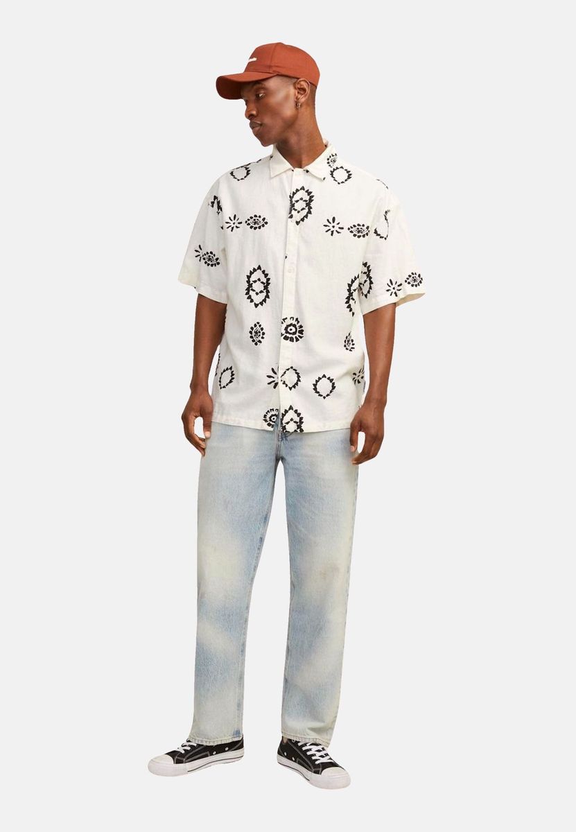 Gemustertes Kurzarm Resort-Hemd