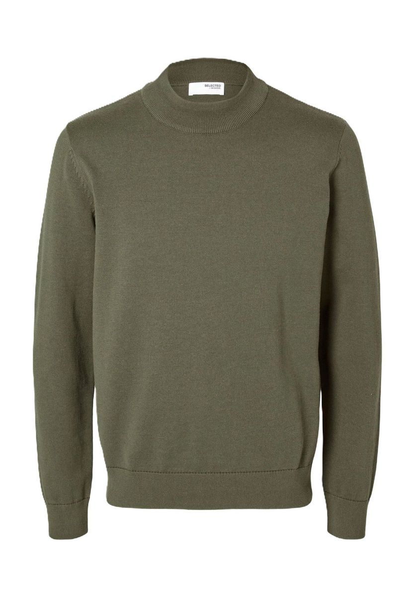 Herren Bio-Baumwollpullover mit hohem Kragen