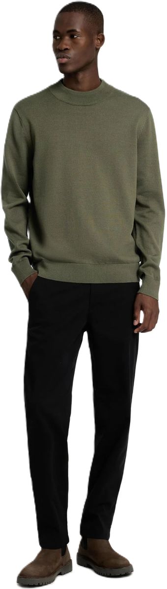 Bio-Baumwollpullover mit Stehkragen