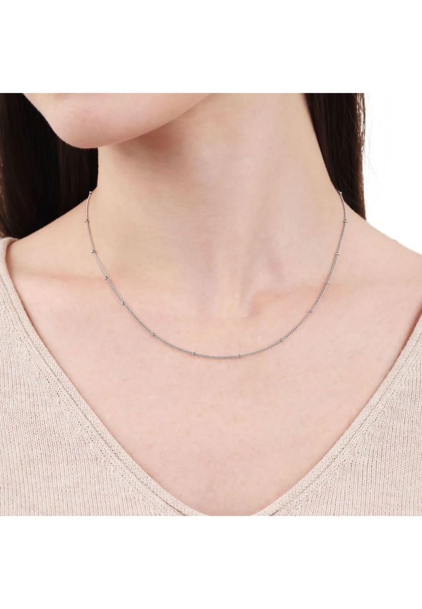 Minimalistische Kugelkette aus Sterlingsilber