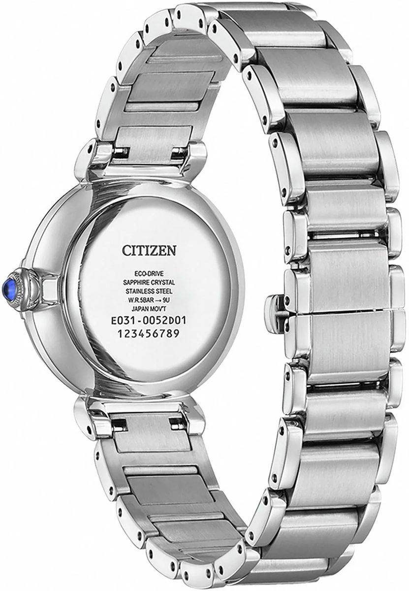 Elegante Perlmutt-Armbanduhr aus Edelstahl