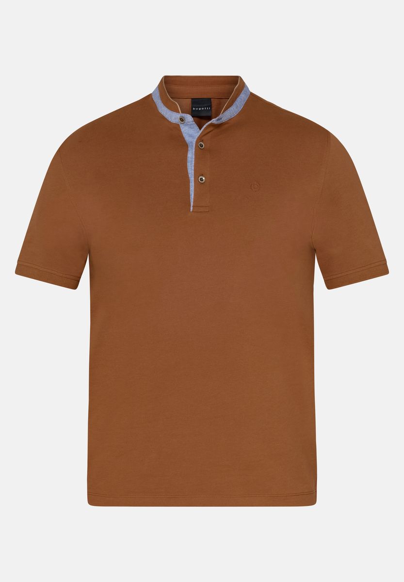 Kurzarm-Poloshirt mit Stehkragen