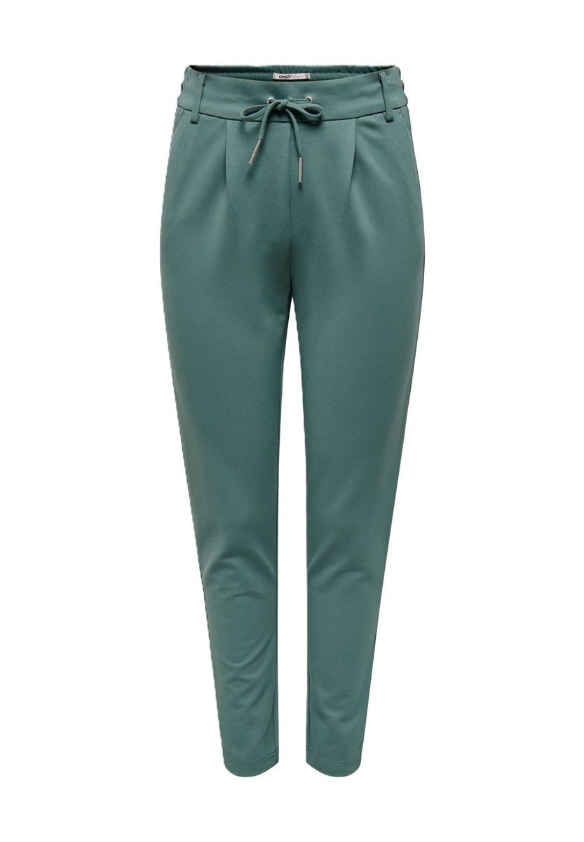 Anliegende Stretchhose mit Kordelzugbund