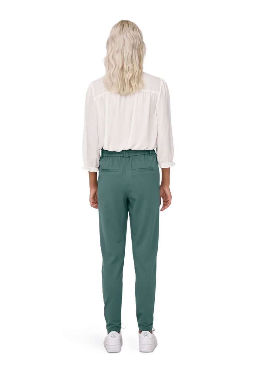 Anliegende Stretchhose mit Kordelzugbund