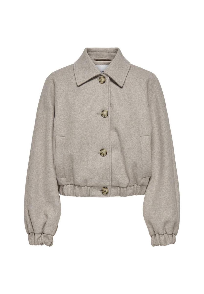 Kurze Jacke mit Knöpfen und Kragen