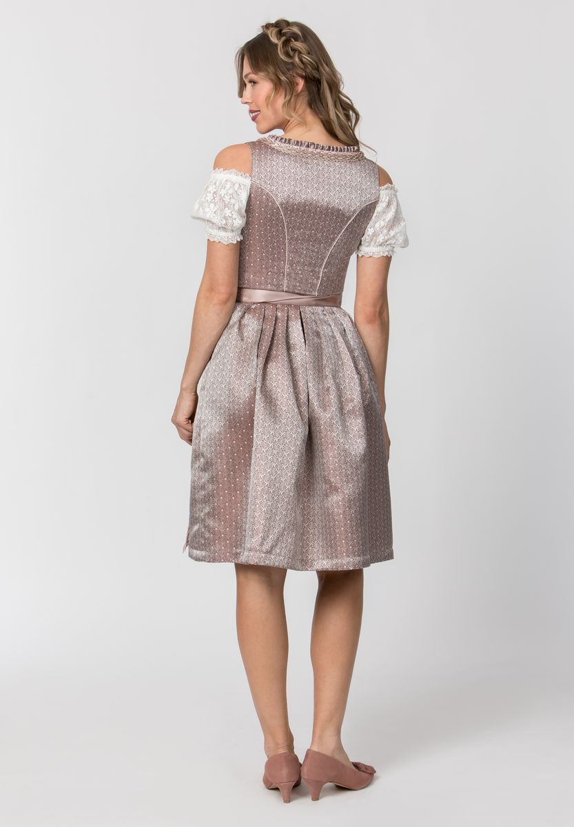 Florales Spitzen-Dirndl mit Rüschendekolleté