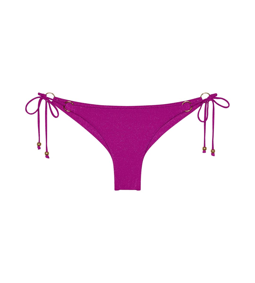 Schimmernde Lurex-Bikinihose in Brasilian-Form