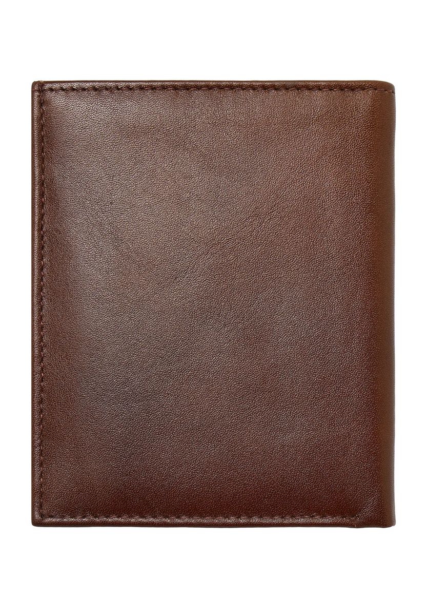 Vertikale Bifold-Geldbörse aus Glattleder