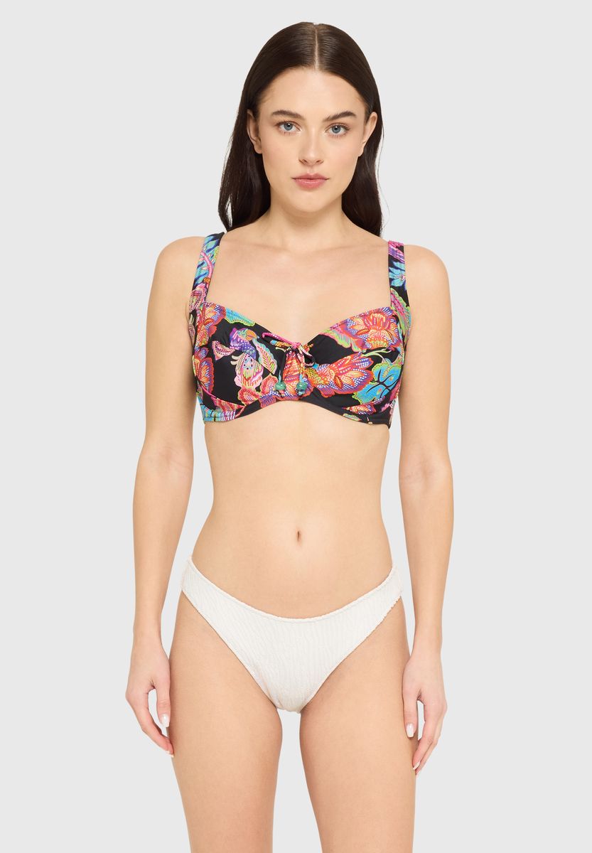 Bikini-Oberteil mit tropischem Print