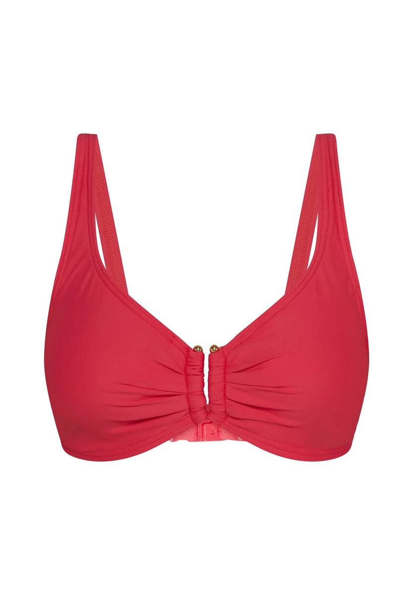 Bustier-Bikini-Oberteil mit Raffungen